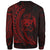 Tonga Custom Personalised Sweatshirt - Wings Style Red Color - Polynesian Pride