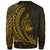 Vanuatu Custom Personalised Sweatshirt - Wings Style Gold Color - Polynesian Pride