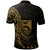 Kiribati Polo Shirt Polynesian Pattern Style Gold Color - Polynesian Pride