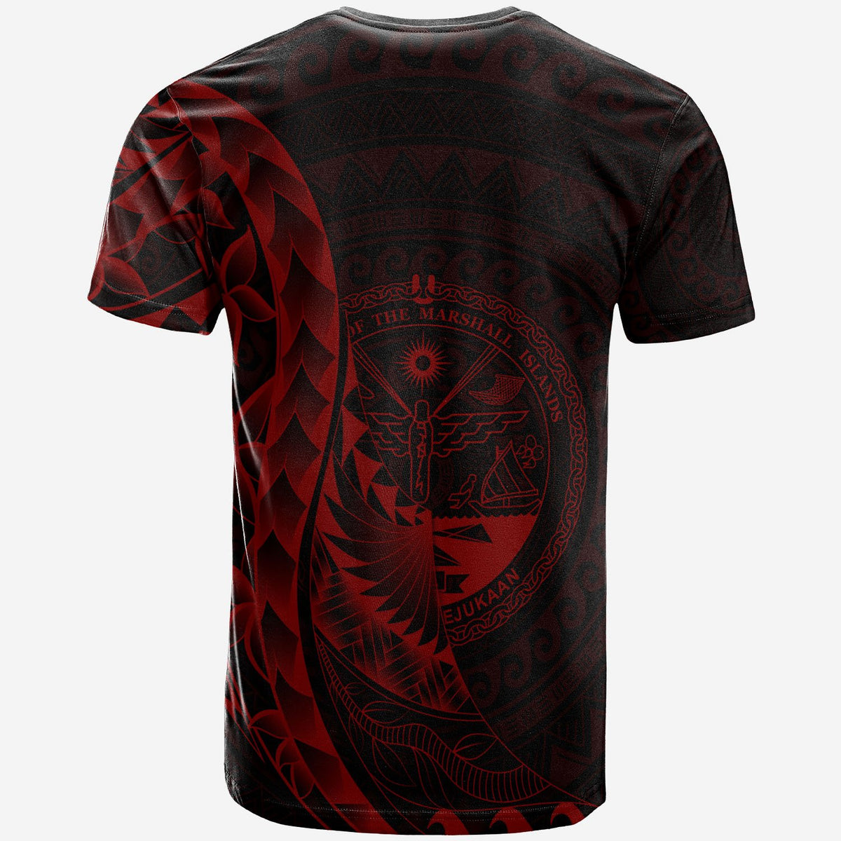 Marshall Islands T Shirt Polynesian Pattern Style Red Color - Polynesian Pride
