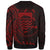 Tuvalu Sweatshirt - Custom Personalised Polynesian Pattern Style Red Color - Polynesian Pride