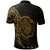 Nauru Polo Shirt Polynesian Pattern Style Gold Color - Polynesian Pride