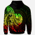 French Polynesia Zip Hoodie Polynesian Pattern Style Reggae Color - Polynesian Pride