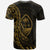 Guam T Shirt Polynesian Pattern Style Gold Color - Polynesian Pride