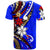 Tahiti T Shirt Tribal Flower With Special Turtles Dark Blue Color - Polynesian Pride