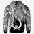 Pohnpei Micronesian Hoodie Tribal Wave Tattoo White - Polynesian Pride