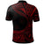 Yap Polo Shirt Plumeria Flowers Red Version - Polynesian Pride