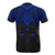 Pohnpei Custom T Shirt Micronesian Pattern Blue Armor Style - Polynesian Pride