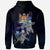 Fiji Polynesian Zip up Hoodie Blue Turtle Couple - Polynesian Pride