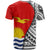 Kiribati T Shirt Coat Of Arm and Polynesian Patterns - Polynesian Pride