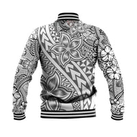 Traditional Polynesian Tribal Tattoo Retro Baseball Jacket Grey LT9 - Polynesian Pride