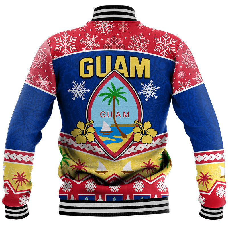Guam Tribal Polynesian Christmas Vibe Baseball Jacket LT9 - Polynesian Pride