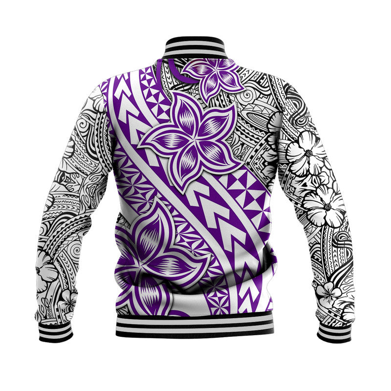 Traditional Polynesian Tribal Tattoo Retro Baseball Jacket Purple LT9 - Polynesian Pride