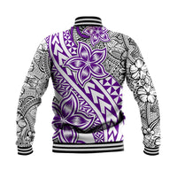 Traditional Polynesian Tribal Tattoo Retro Baseball Jacket Purple LT9 - Polynesian Pride