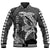 (Custom Personalised) Hawaii Baseball Jacket Shark and Turtle Mix Kakau LT9 Unisex Black - Polynesian Pride