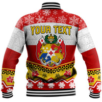 (Custom Personalised) Tonga Christmas Kilisimasi Fiefia Coat Of Arms Baseball Jacket LT9 - Polynesian Pride