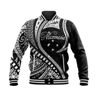 Federated States of Micronesia Baseball Jacket Black Polynesian Wave Style LT9 Unisex Black - Polynesian Pride