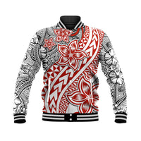 Traditional Polynesian Tribal Tattoo Retro Baseball Jacket Red LT9 Unisex Red - Polynesian Pride