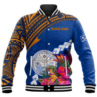 Marshall Islands Coat of Arms Baseball Jacket Polynesian Tropical LT9 Unisex Blue - Polynesian Pride