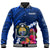 Nauru Coat of Arms Baseball Jacket Polynesian Tropical LT9 Unisex Blue - Polynesian Pride