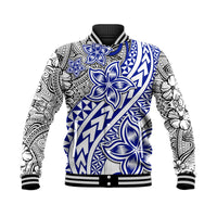 Traditional Polynesian Tribal Tattoo Retro Baseball Jacket Blue LT9 Unisex Blue - Polynesian Pride
