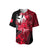 Wallis and Futuna Baseball Jersey Hibiscus Red No.2 Color LT6 - Polynesian Pride