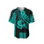 (Custom Personalised) Kakau Hawaiian Polynesian Baseball Jersey Turquoise Green LT6 - Polynesian Pride