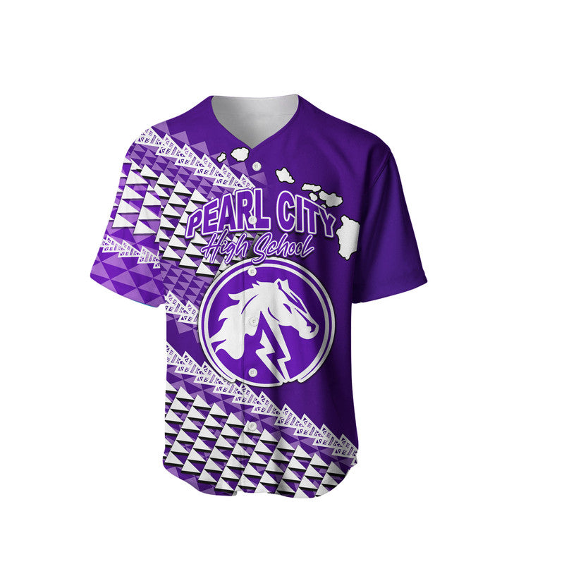 (Custom Personalised) Pearl City High School Hawaii Baseball Jersey LT6 - Polynesian Pride