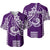 (Custom Personalised) Kakau Hawaiian Polynesian Baseball Jersey Purple LT6 Purple - Polynesian Pride