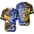 (Custom Personalised) Samoa And Australia Aboriginal Baseball Jersey Together LT8 Blue - Polynesian Pride