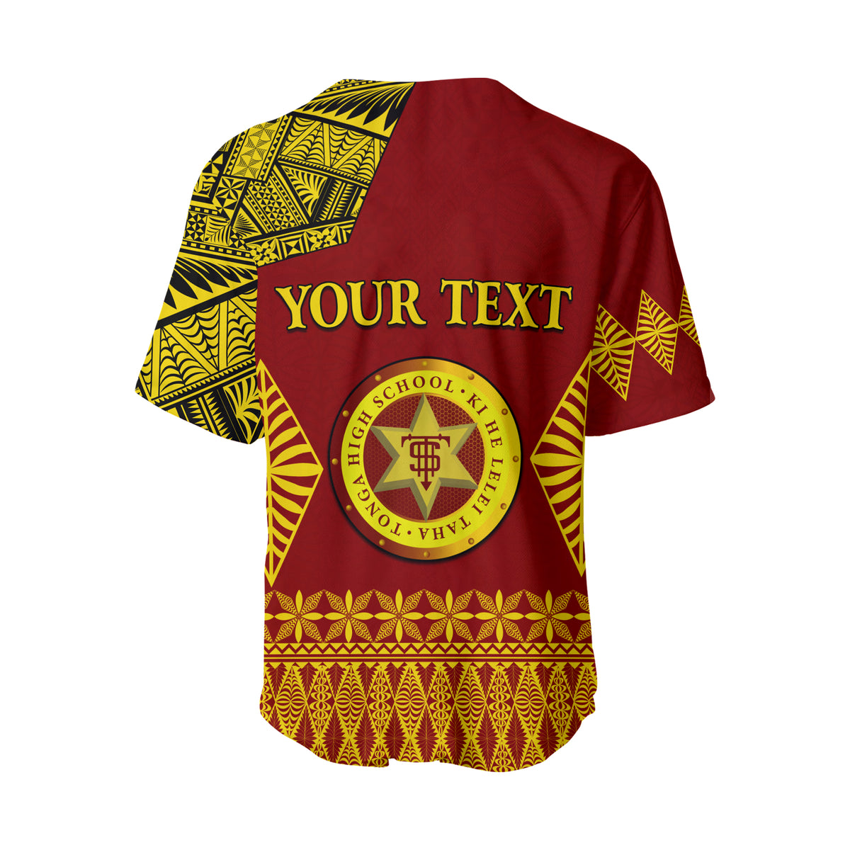 (Custom Personalised) Tonga High School Baseball Jersey Tongan Ngatu LT13 - Polynesian Pride