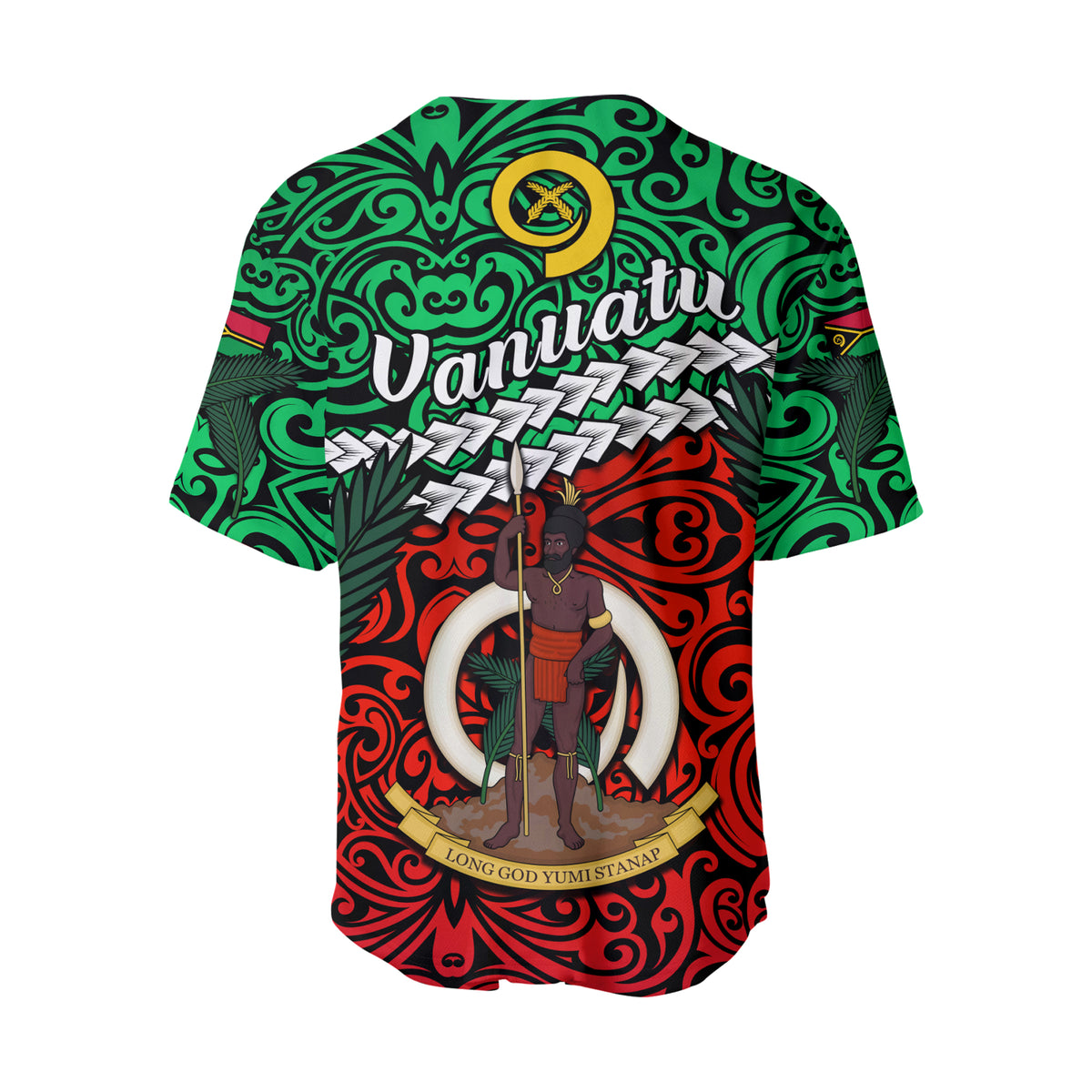 Vanuatu Baseball Jersey Simple LT13 - Polynesian Pride