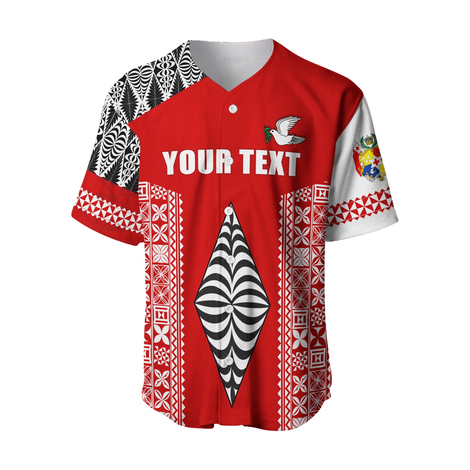 (Custom Personalised) Tonga Rugby Baseball Jersey - Mate Ma'a Tonga LT13 - Polynesian Pride