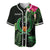 Pohnpei Micronesia Green Baseball Jersey Tropical Flowers Version 02 LT13 - Polynesian Pride