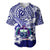 Samoa Polynesian Baseball Jersey Samoan Loved Turtles LT13 Blue - Polynesian Pride