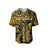 (Custom Personalised)New Caledonia Baseball Shirt Gold Color LT6 - Polynesian Pride