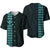 Hawaiian Kakau Baseball Jersey Simple Style Full Color LT6 Teal - Polynesian Pride