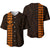 Hawaiian Kakau Baseball Jersey Simple Style Full Color LT6 Orange - Polynesian Pride