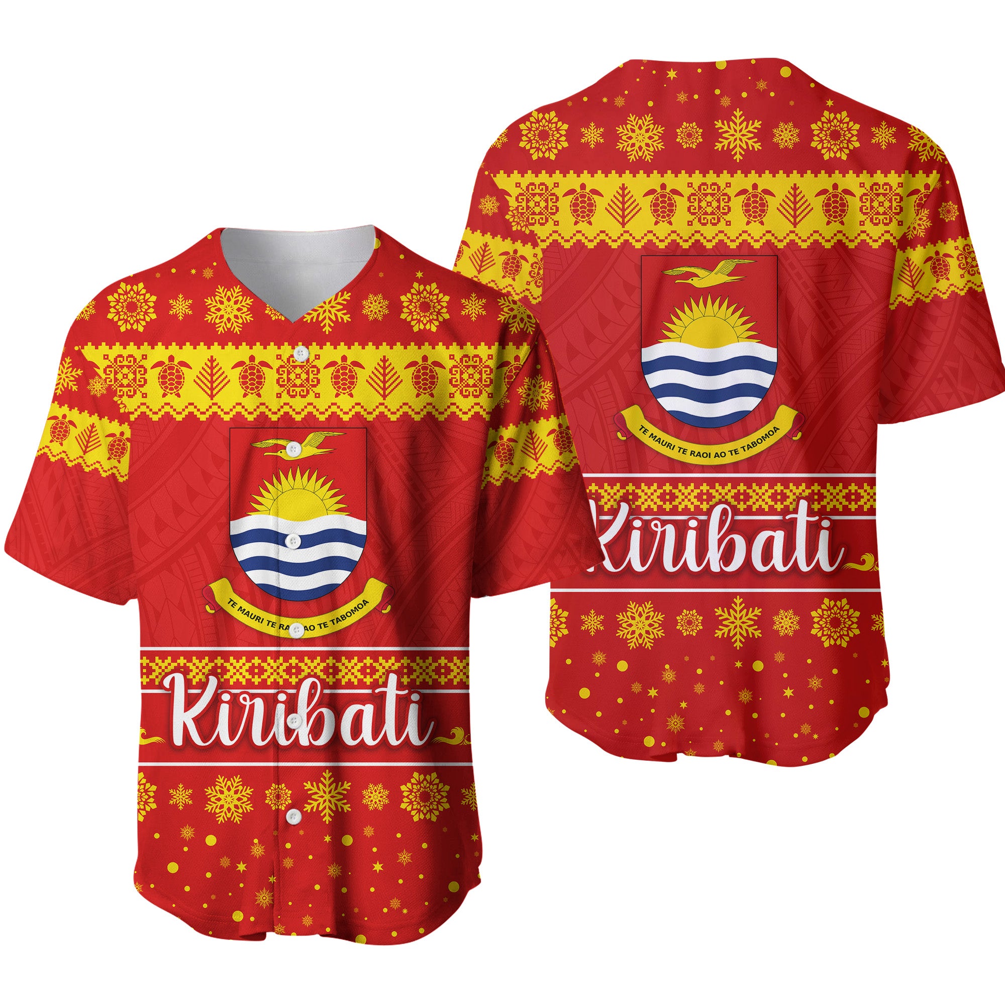 Kiribati Christmas Baseball Jersey Simple Style LT8 - Polynesian Pride