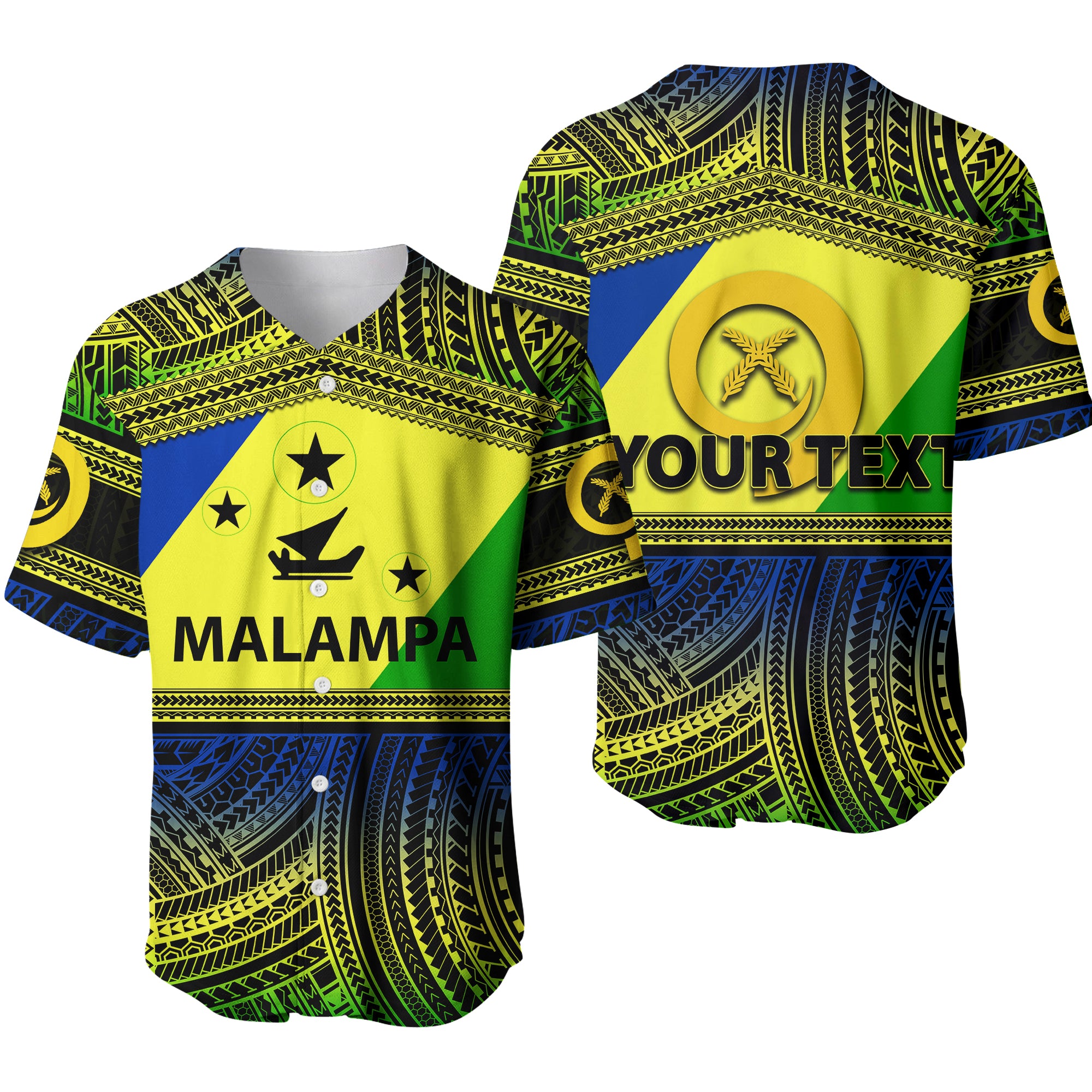 (Custom Personalised) Malampa Province Baseball Jersey Of Vanuatu Polynesian Patterns LT6 - Polynesian Pride