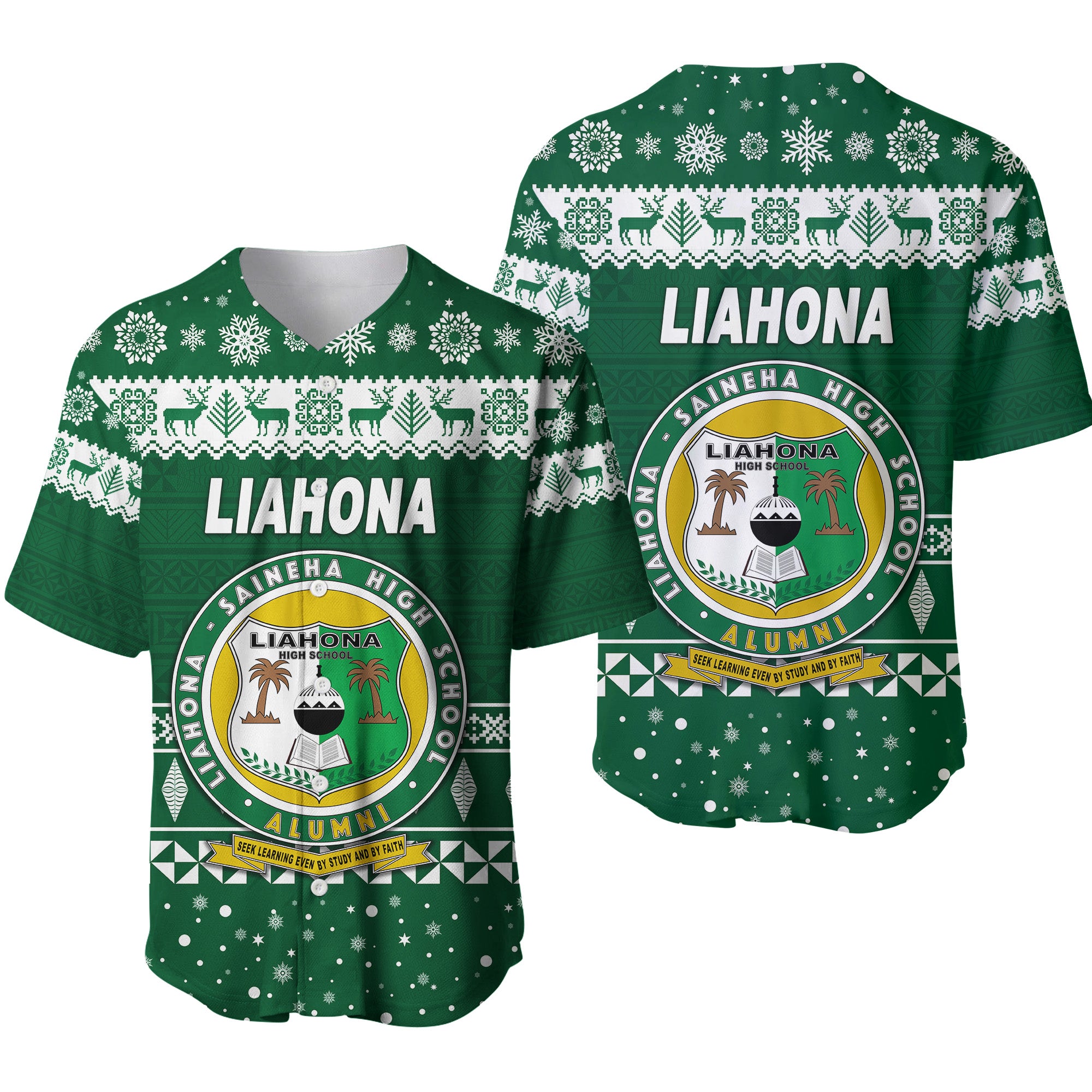 Liahona High School Christmas Baseball Jersey Simple Style LT8 - Polynesian Pride