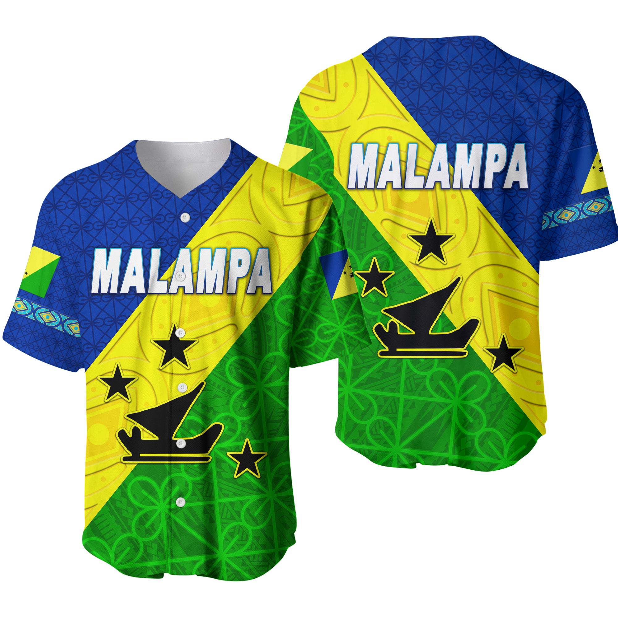 Malampa Province Baseball Jersey Vanuatu Pattern Unique Style LT8 - Polynesian Pride