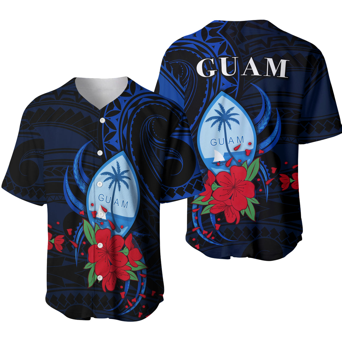 Guam Seal White Red Stripes Baseball Jersey – Island Life