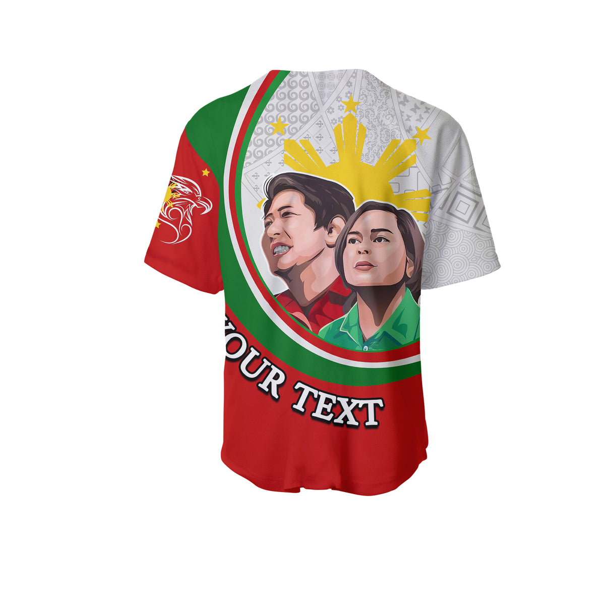 (Custom Personalised) Philippines Baseball Shirt BBM AND SARA Art Style LT6 - Polynesian Pride