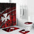 Wallis et Futuna Bathroom Set Tapa Hibiscus Vibes LT7 Red - Polynesian Pride