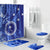 Federated States of Micronesia Bathroom Set Tropical Flowers - Chuuk LT7 Blue - Polynesian Pride