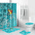 Tonga Floral Bathroom Set Sea Turtle - Blue LT7 Blue - Polynesian Pride