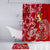 Tonga Floral Bathroom Set Sea Turtle - Red LT7 - Polynesian Pride