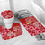 Tonga Floral Bathroom Set Sea Turtle - Red LT7 - Polynesian Pride