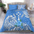 FSM Kosrae State Bedding Set Polynesian Floral Tribal LT9 Blue - Polynesian Pride